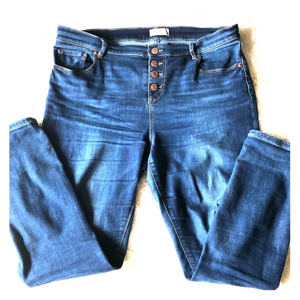 LOFT button fly jeans